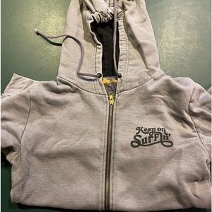 Aviator Nation gray zip up hoodie